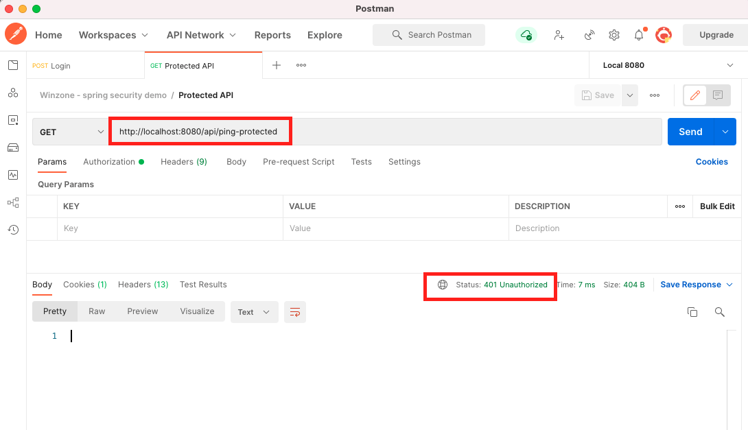 Call protected API without JWT token
