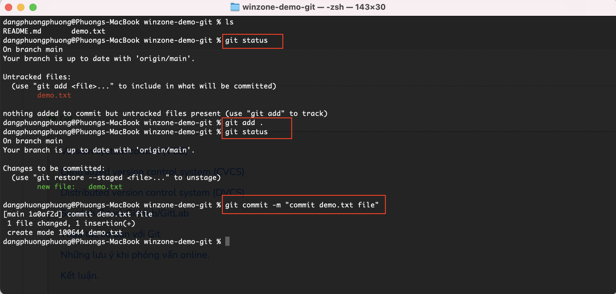 Winzone.vn Git commit to local repository