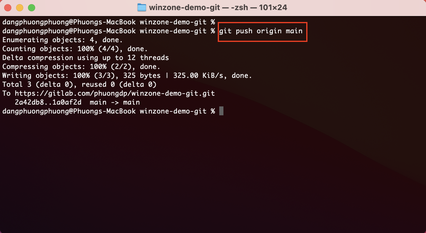 Winzone.vn Git push to central repository