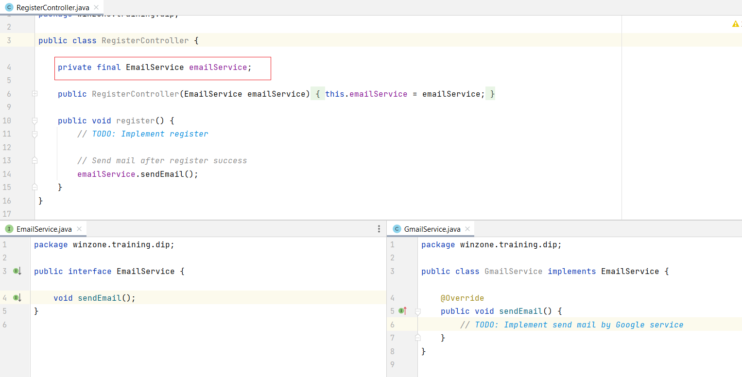 Dependency Inversion Principle (DIP)